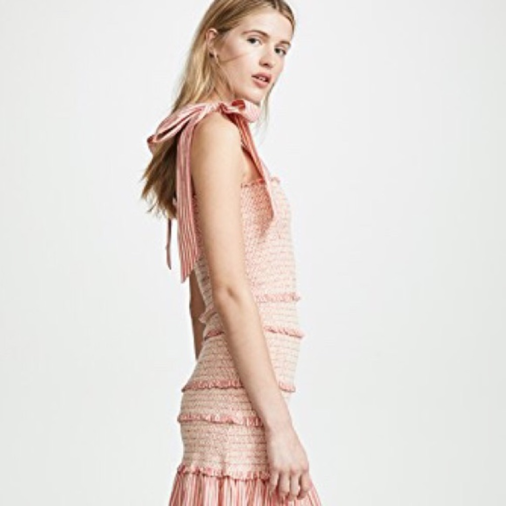 Robyn Stripe Smocked Ruffle Maxi Dress (NWOT!)